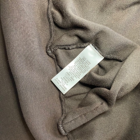 Juicy Couture Short Sleeve Velour Jacket Vest Zip Dolman Cowl Neck Brown Y2K XL - Picture 8 of 9